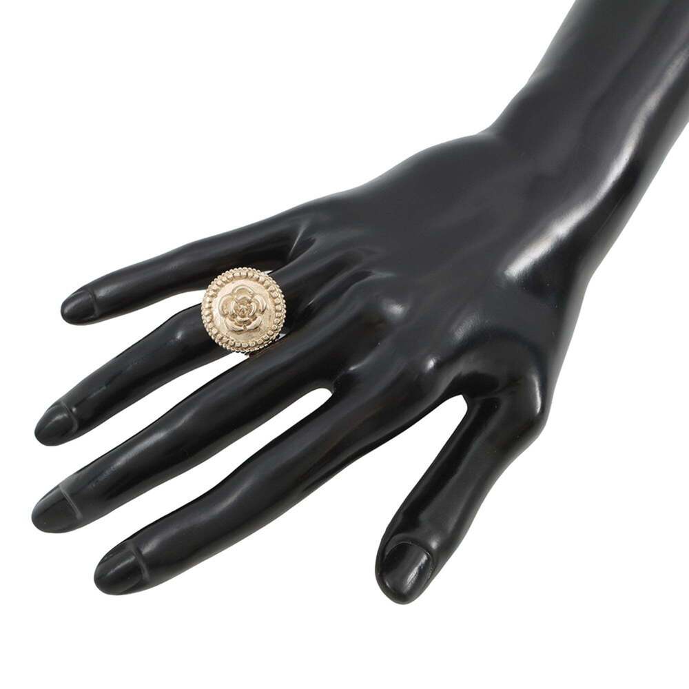 CHANEL Gold Logo Ring - Picture 4 of 7